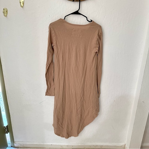Frank & Eileen High Low Tee Lab Tan Tunic Long Sleeve Shirt Small - Picture 2 of 5